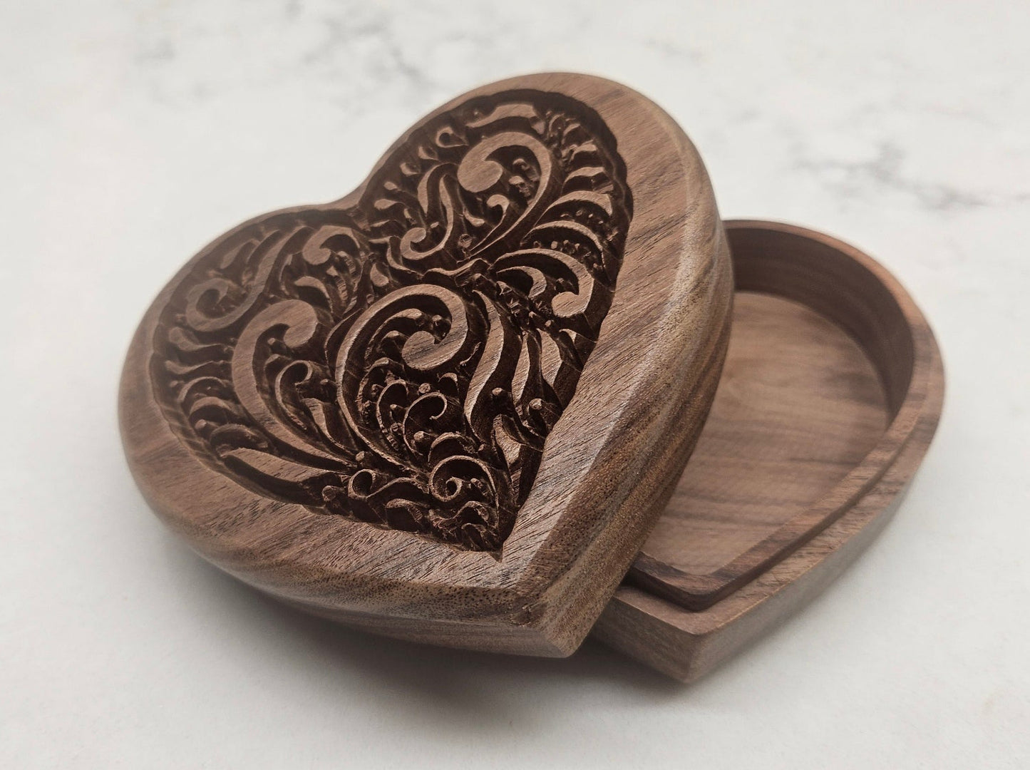 Engraved Heart Jewelry Box