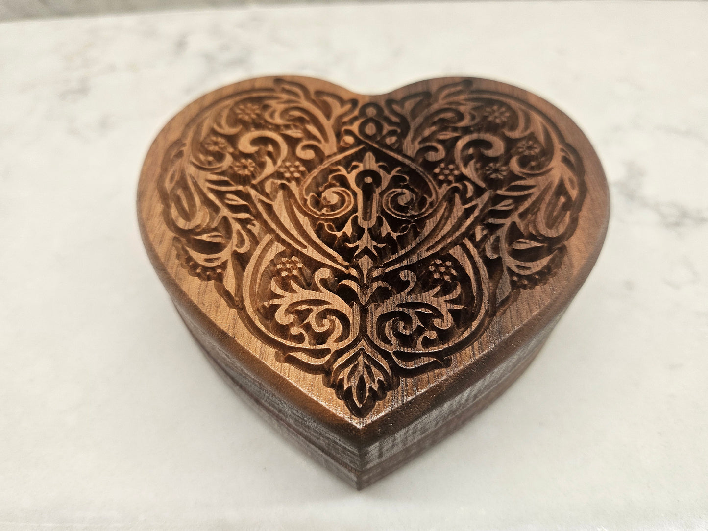 Engraved Heart Jewelry Box