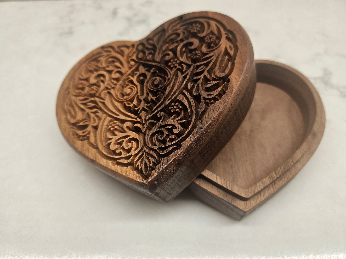 Engraved Heart Jewelry Box